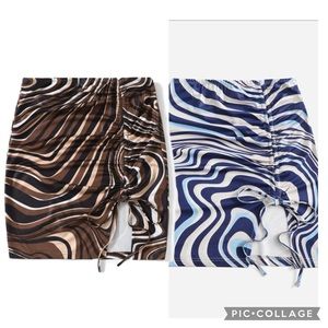 2 Skirts 💙 🤎 Tie Up